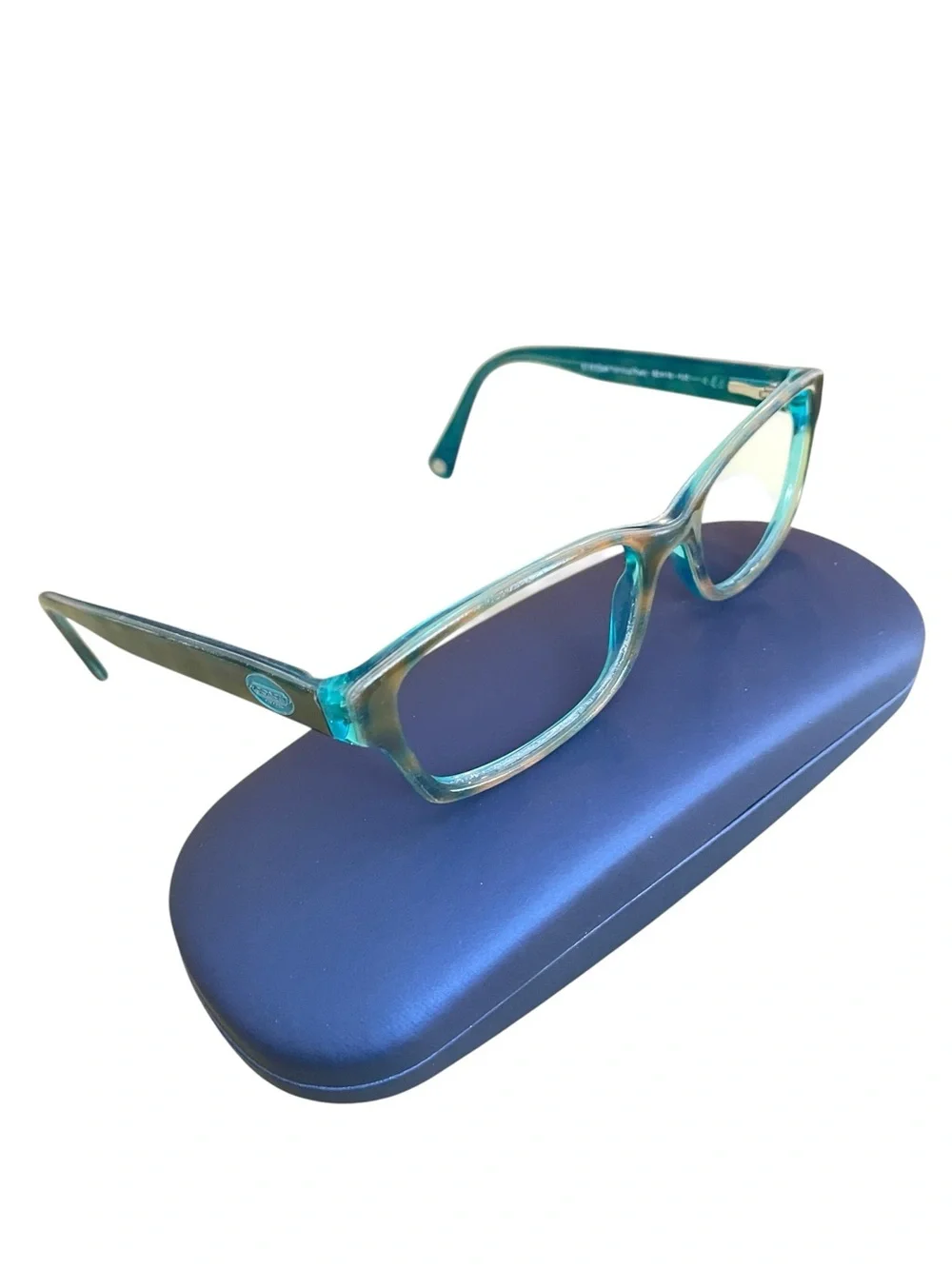 Coach HC 6040 Brooklyn Women's Dark Tortoise & Teal Eyewear Frames & Case